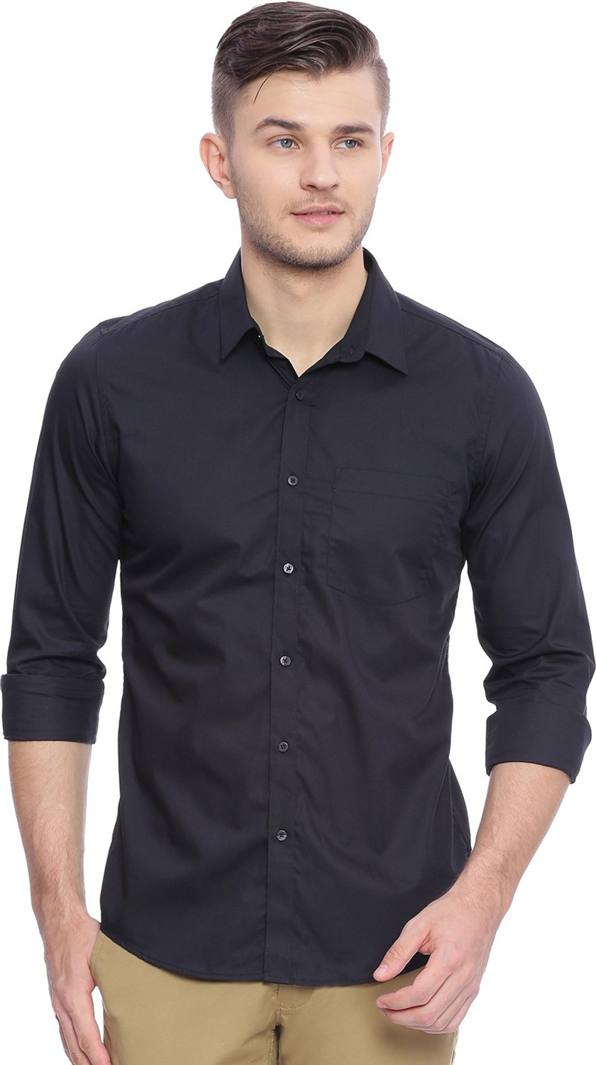 Image of TURTLE Men Slim Fit Solid Formal Shirt