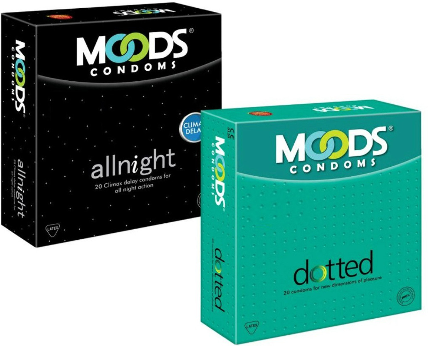 Image of MOODS BUbblegum 12 dotted condom combo pack 1*2 Condom (Set of 2, 24 Sheets)