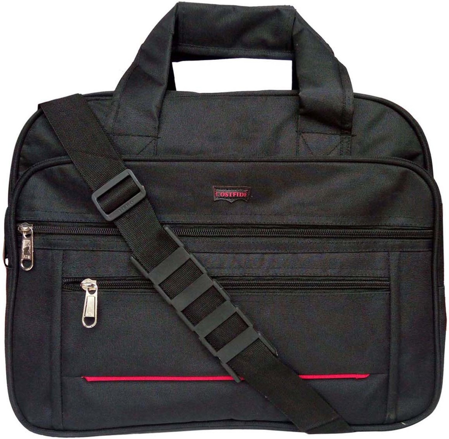 Image of Costfide 15.6 inch black messenger bag Laptop Messenger Bag (Black)