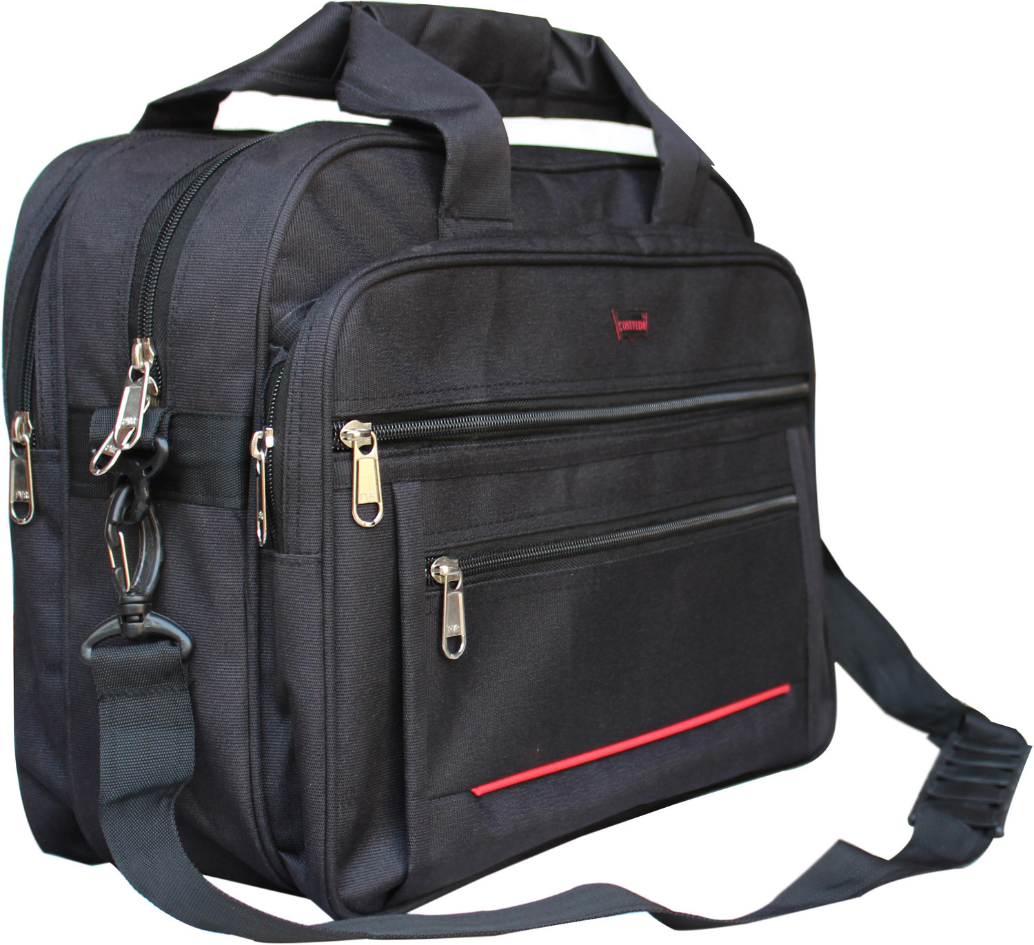 Image of Costfide 15.6 inch black messenger bag Laptop Messenger Bag (Black)