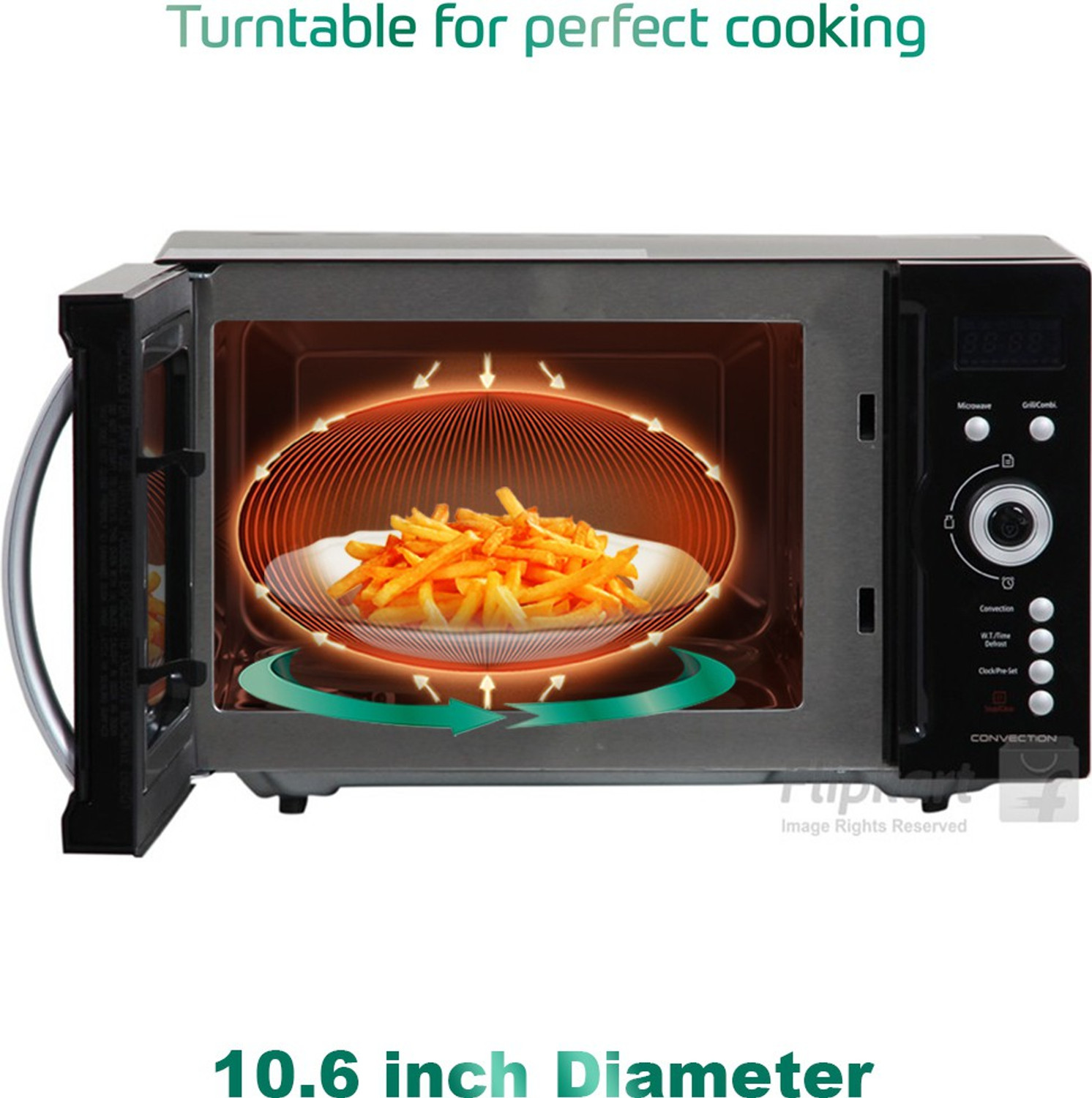 Image of Pelonis 23 L Convection Microwave Oven (AS823E4J S, Black)