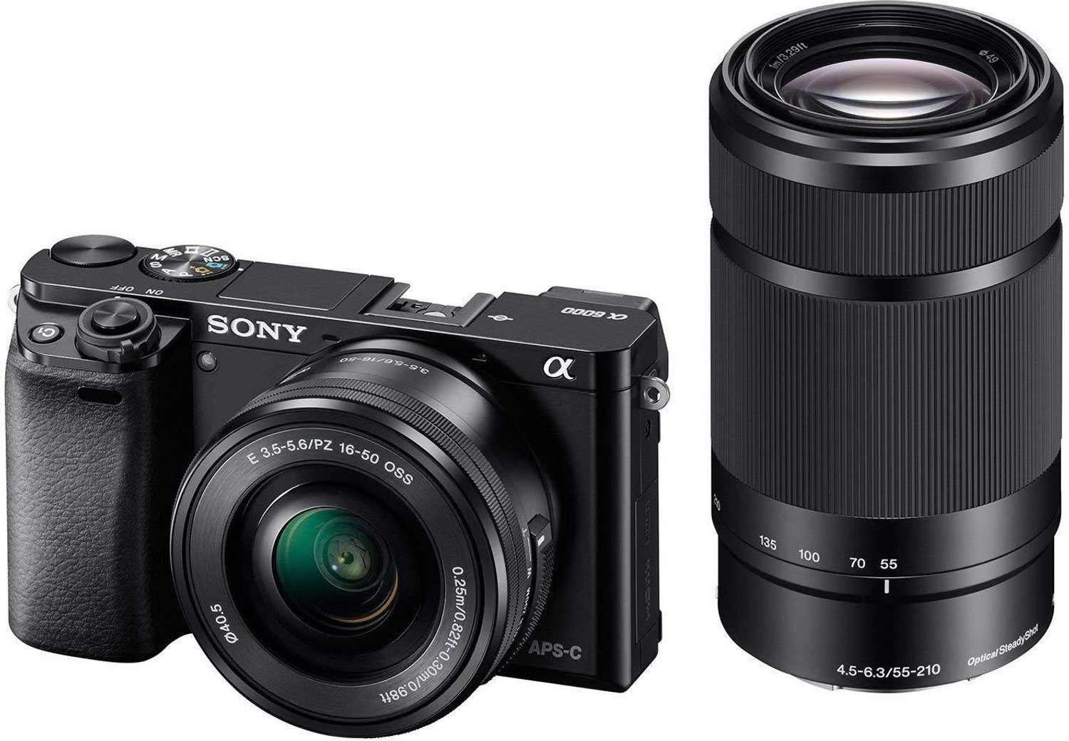 SONY Alpha ILCE-6000Y/b in5 Mirrorless Camera Body with Dual Lens : 16-50 mm & 55-210 mm
