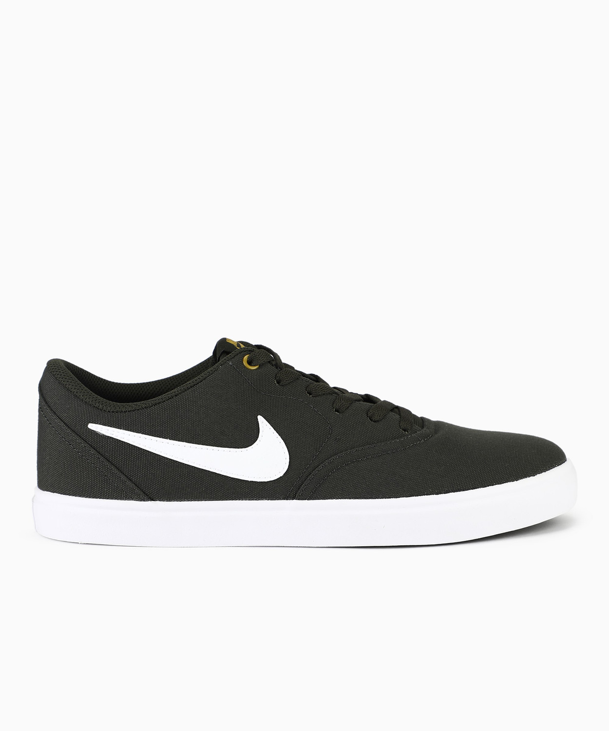 Image of NIKE Sb Check Solar Cnvs Sneakers For Unisex (Green , 10 UK /India)