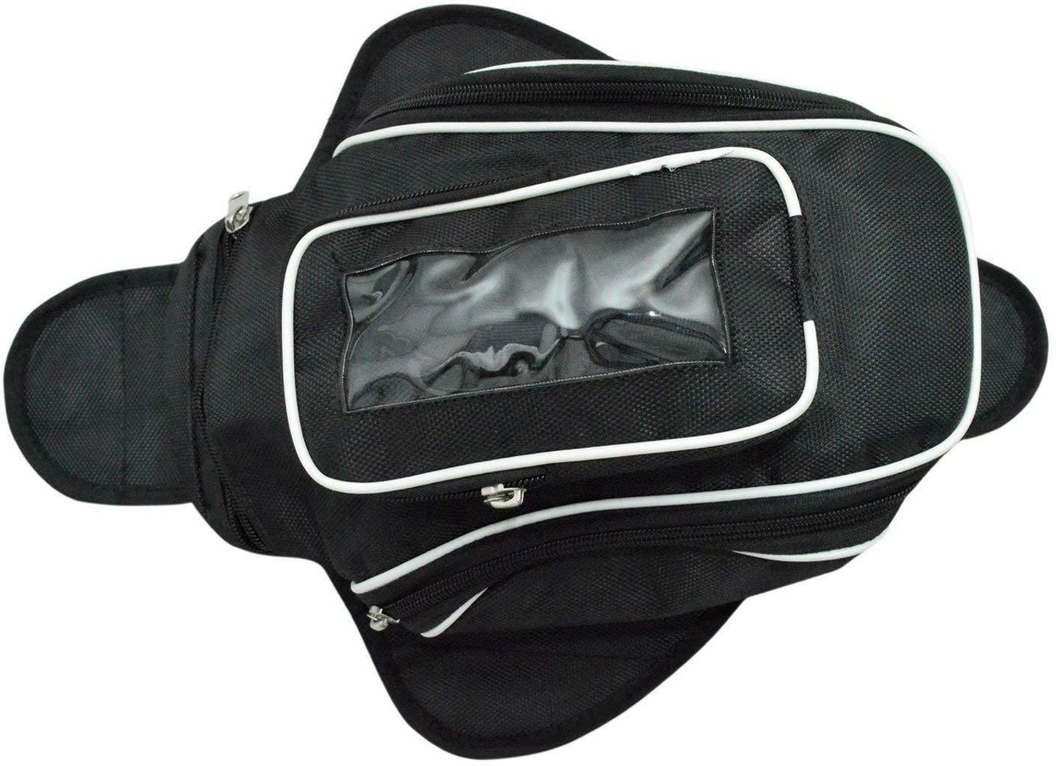 Image of Yumin Non Magnetic Tank Bag For All Bike Accessories Waterproof Cover Universal Luggage Box Black Polyester Motorbike Saddlebag (2.5 L)