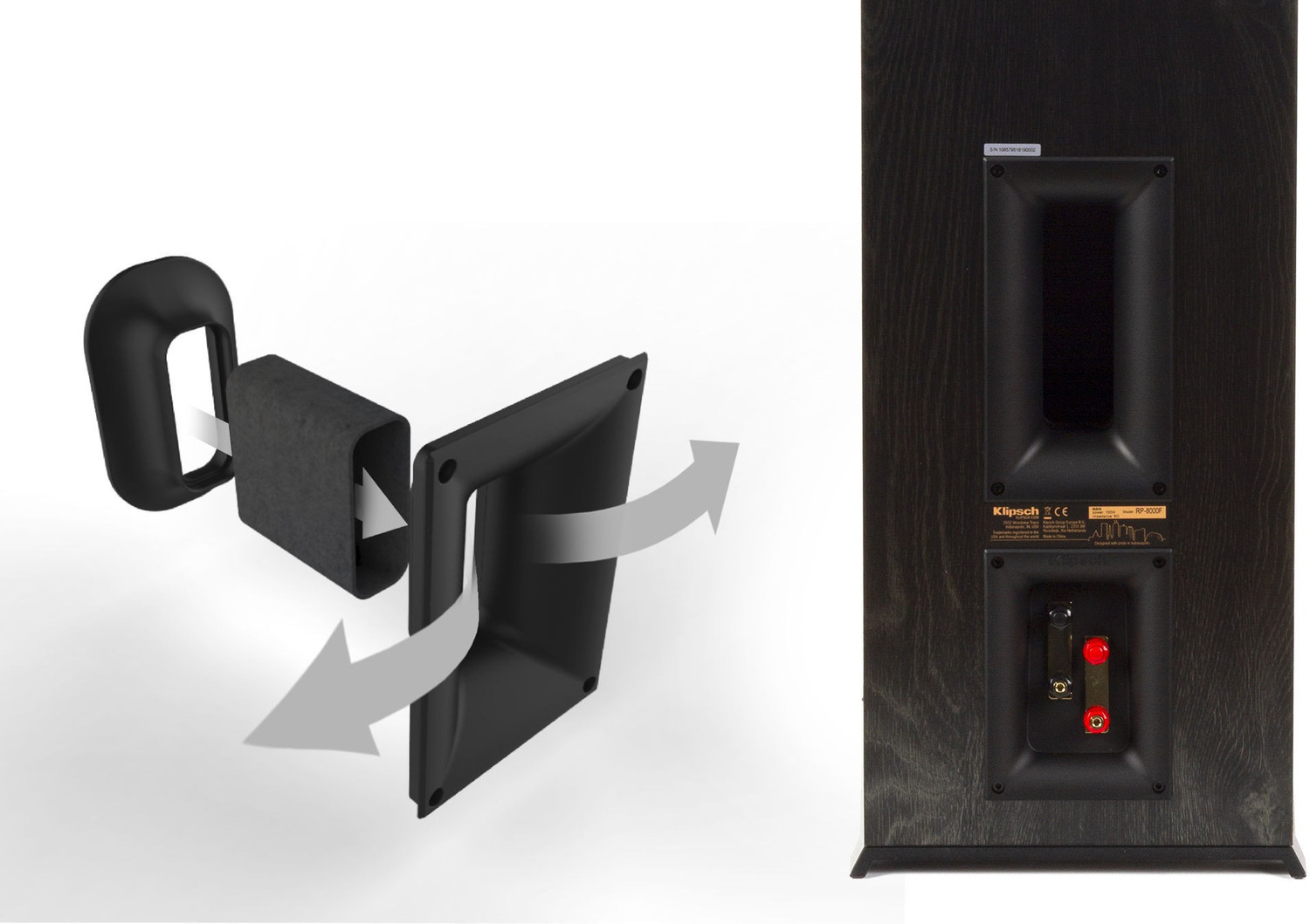 Image of Klipsch Reference Premiere RP-8000F Tower Speaker (Black) Pair 150 W Tower Speaker (Black, 2.0 Channel)