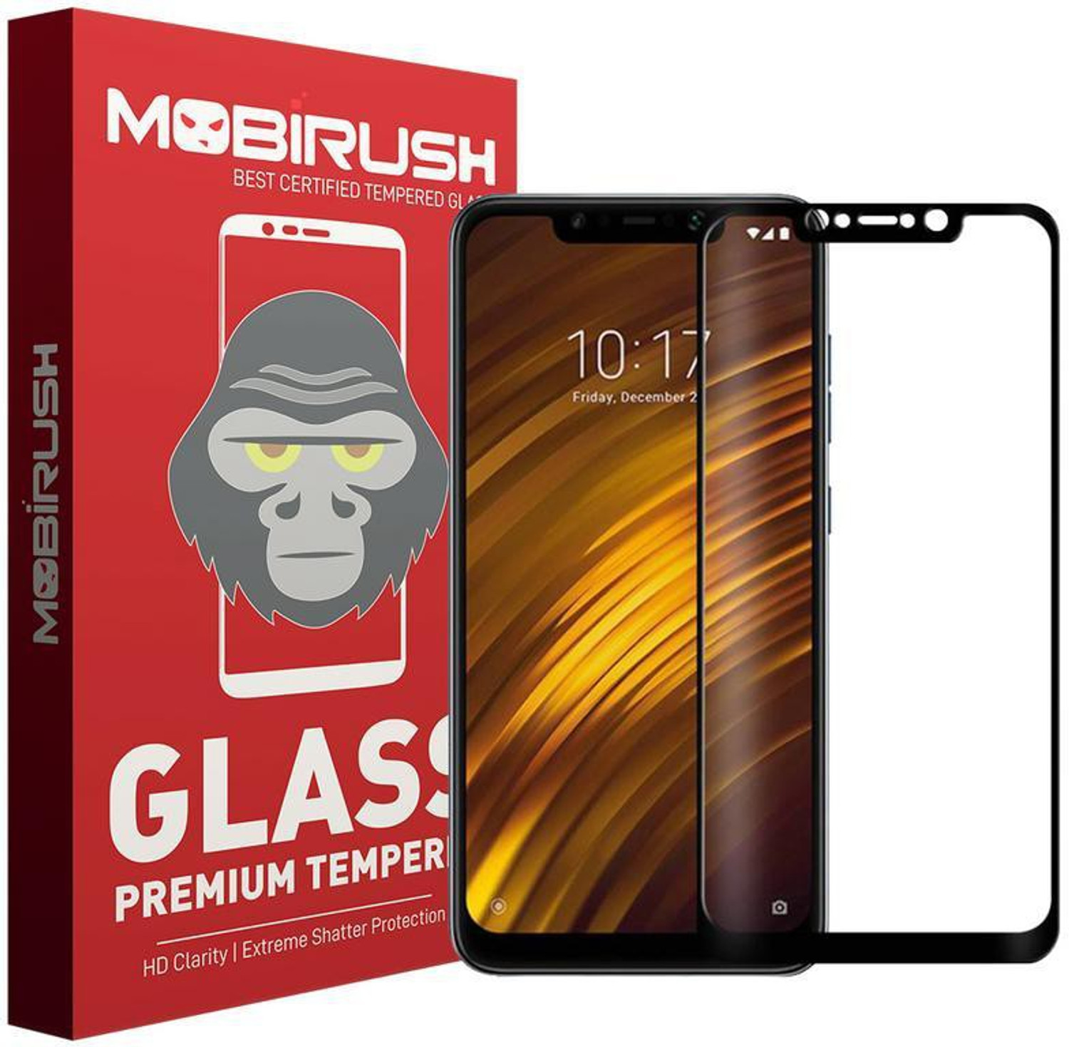 Image of PikTrue Edge To Edge Tempered Glass for POCO F1 (Pack of 5)