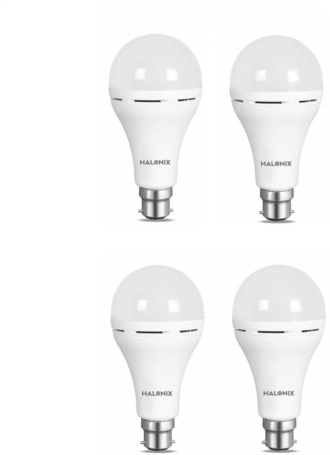 Image of HALONIX 9 W Basic Round B22 LED Bulb (White, Pack of 4)
