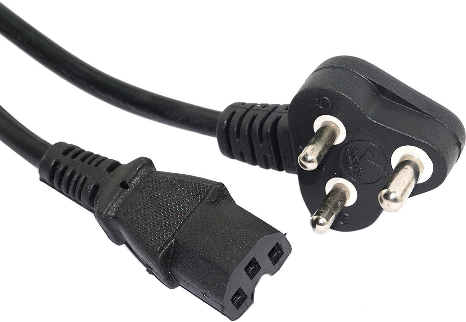 Image of RIVER FOX Power Cord 20 m 20 Meter RJ11 Telephone Modem Line Cable (Black) (Pack of 1) (Compatible with LANDLINE PHONE, ALL TYPE LAND LINE PHONE, Black, One Cable, 3 Pin Male To Multi-Pin)