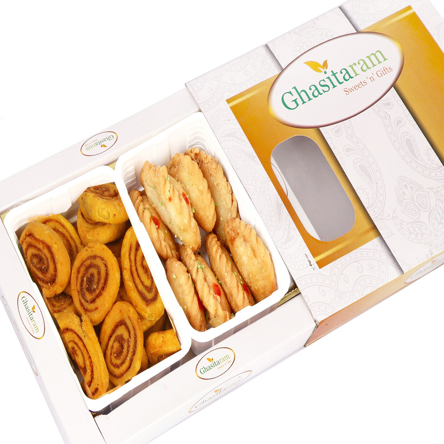 Image of Haldiram's Kaju Katli (500g),Chana Nuts(200g) With Rakhi Combo (Kaju Katli-500g, Chana Nuts-200g)