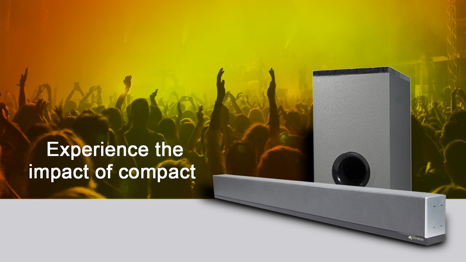 Image of Micromax SB90M 80 W Bluetooth Soundbar (Grey, 2.1 Channel)