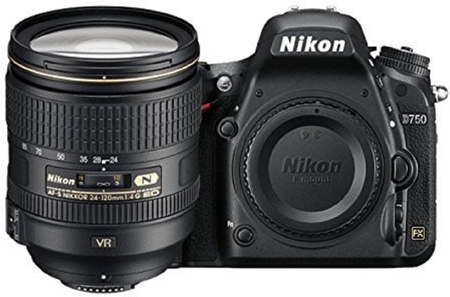 NIKON D750 DSLR Camera Body with Single Lens: 24-120mm VR Lens