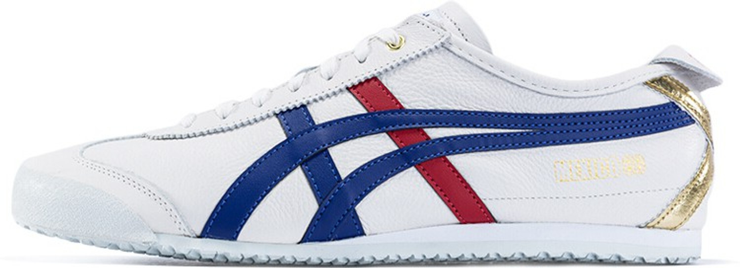 Image of onitsuka Tiger Mexico 66 White Blue Limited edition Sneakers For Men (White, Blue , 7.5)