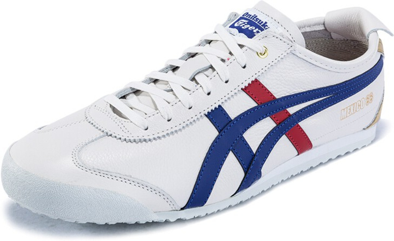 Image of onitsuka Tiger Mexico 66 White Blue Limited edition Sneakers For Men (White, Blue , 7.5)