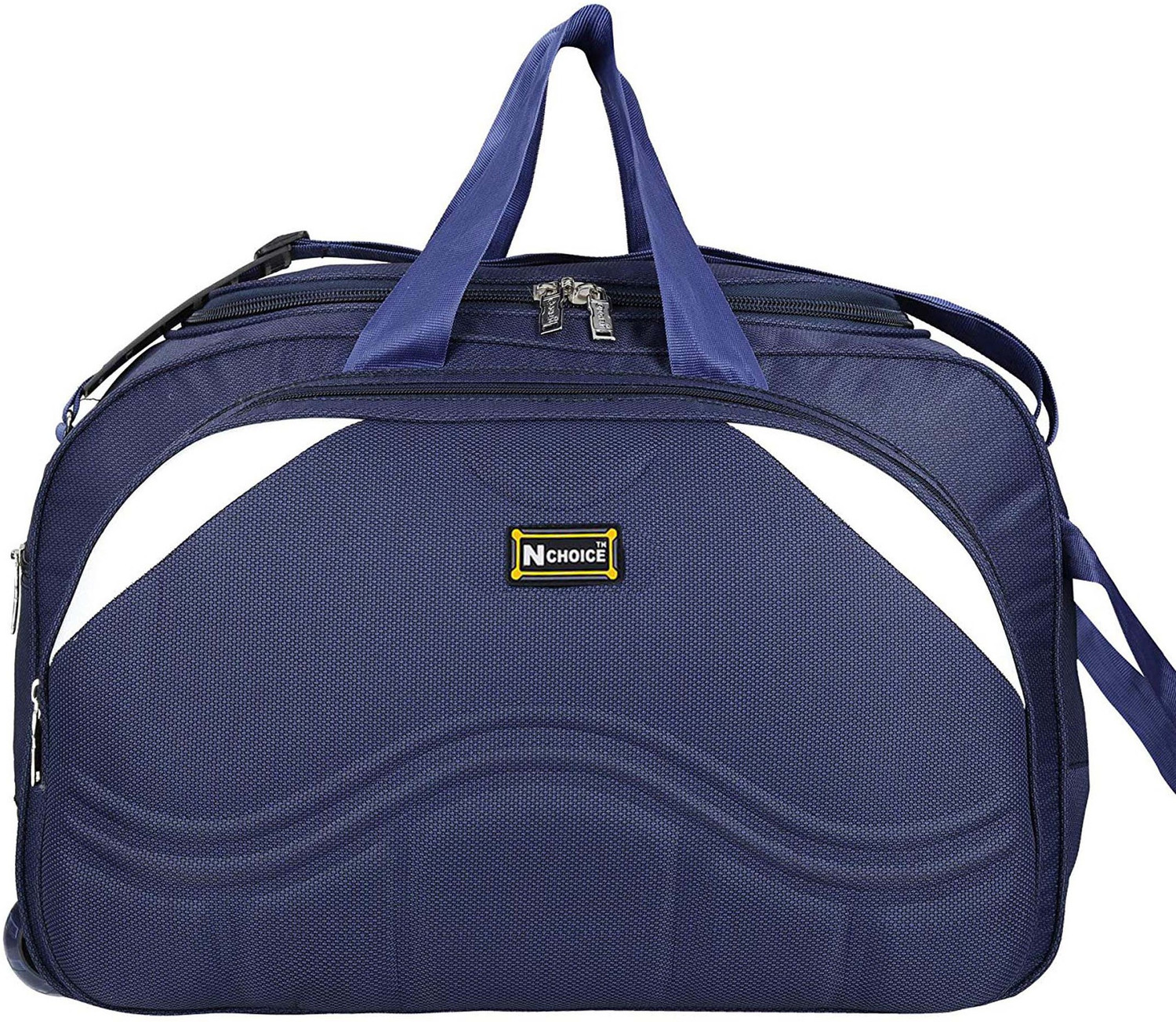 Image of N Choice 40 L Strolley Duffel Bag - 40 L Luggage Travel Duffel Bag with 2 Wheels (Blue) - Purple - Regular Capacity