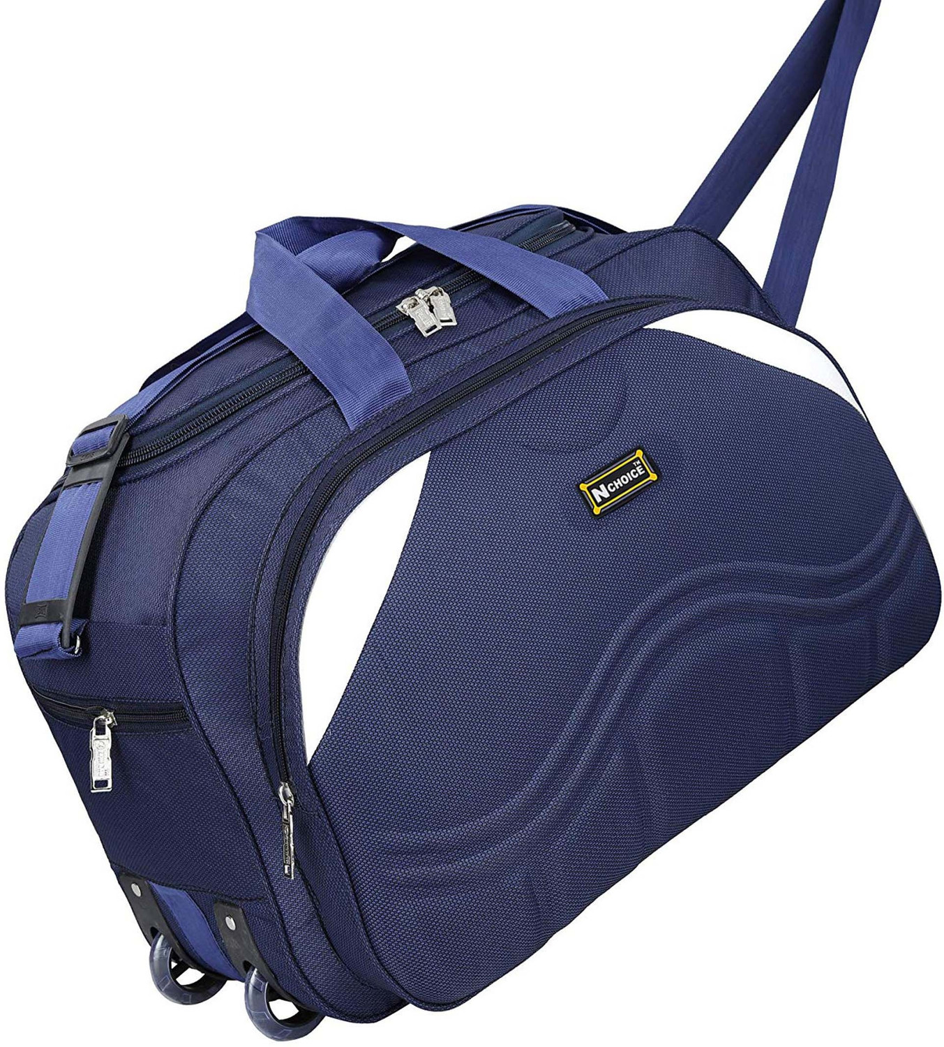 Image of N Choice 40 L Strolley Duffel Bag - 40 L Luggage Travel Duffel Bag with 2 Wheels (Blue) - Purple - Regular Capacity