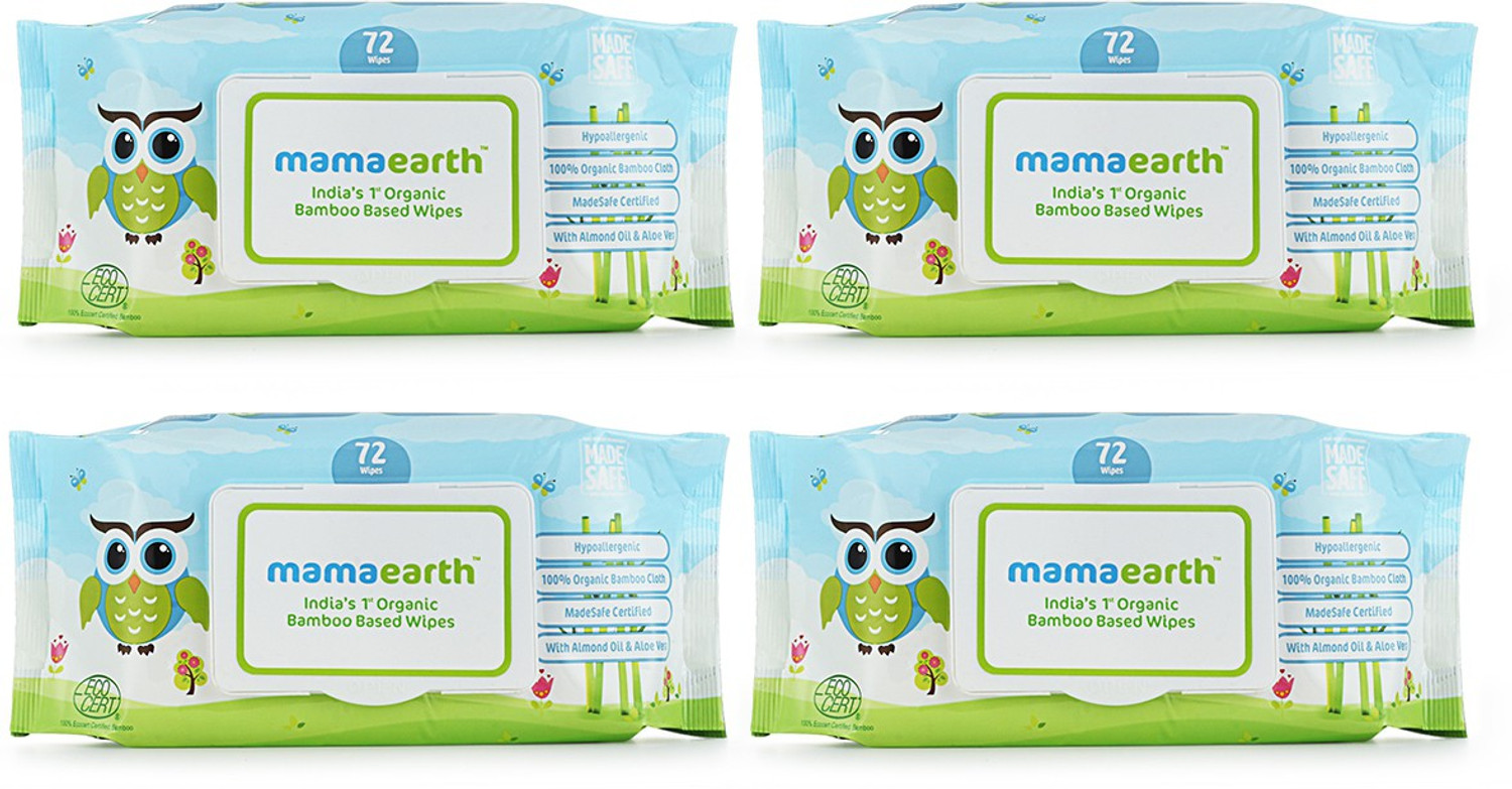 Image of Mamaearth Organic Bamboo Based Wipes (4 Wipes)