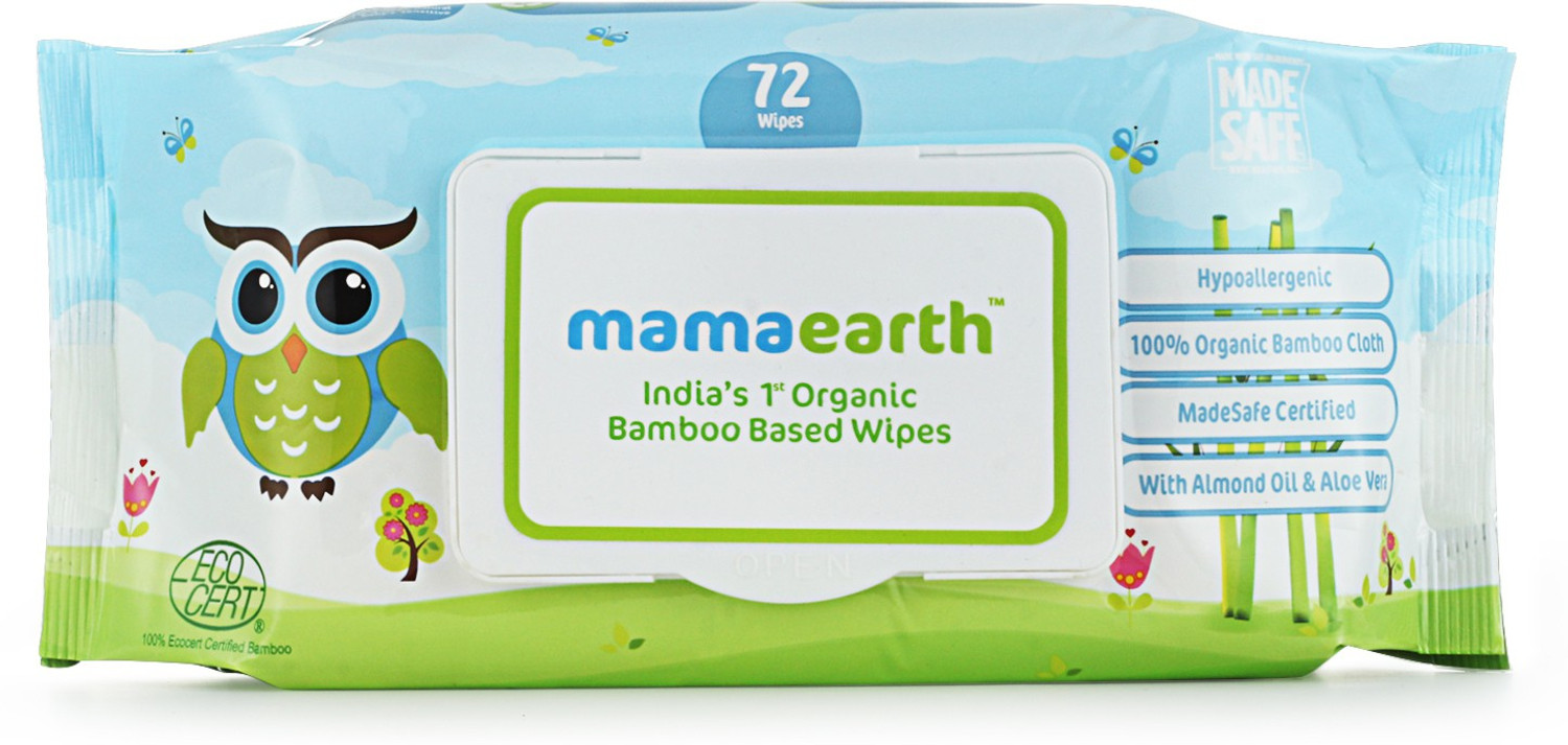 Image of Mamaearth Organic Bamboo Based Wipes (4 Wipes)
