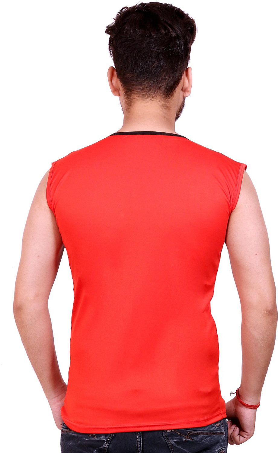 Image of Celebrino Men Colorblock Round Neck Polyester Multicolor T-Shirt