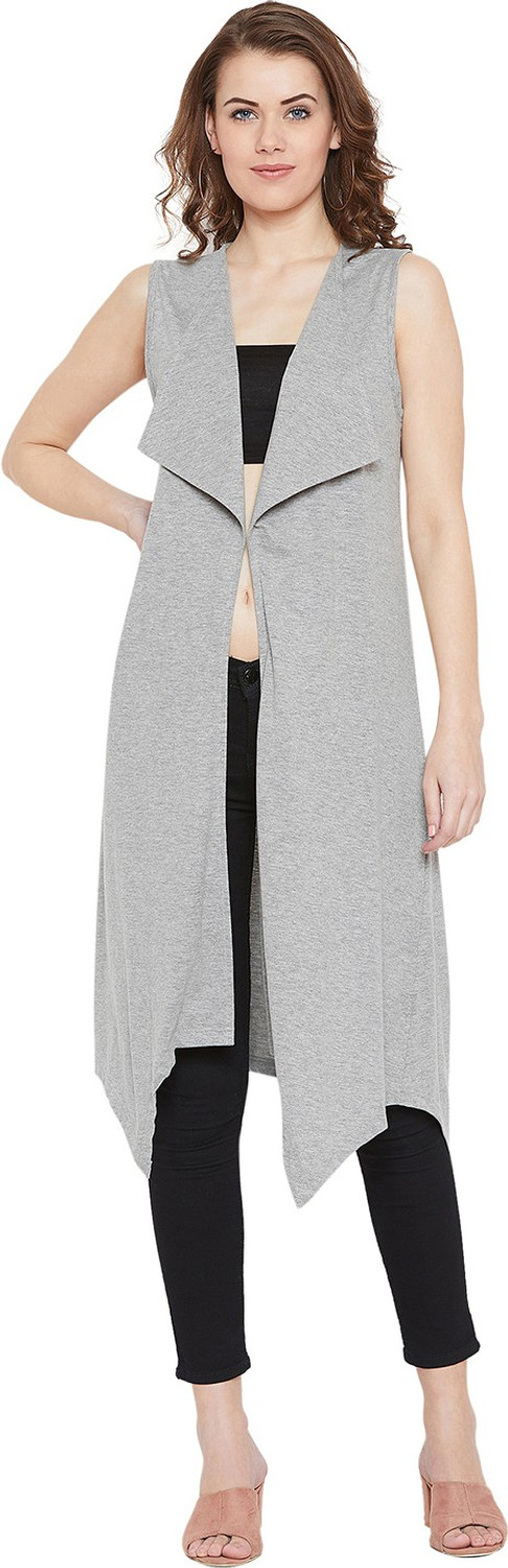 Image of Sera Women Longline Full Sleeve Blue Shrug