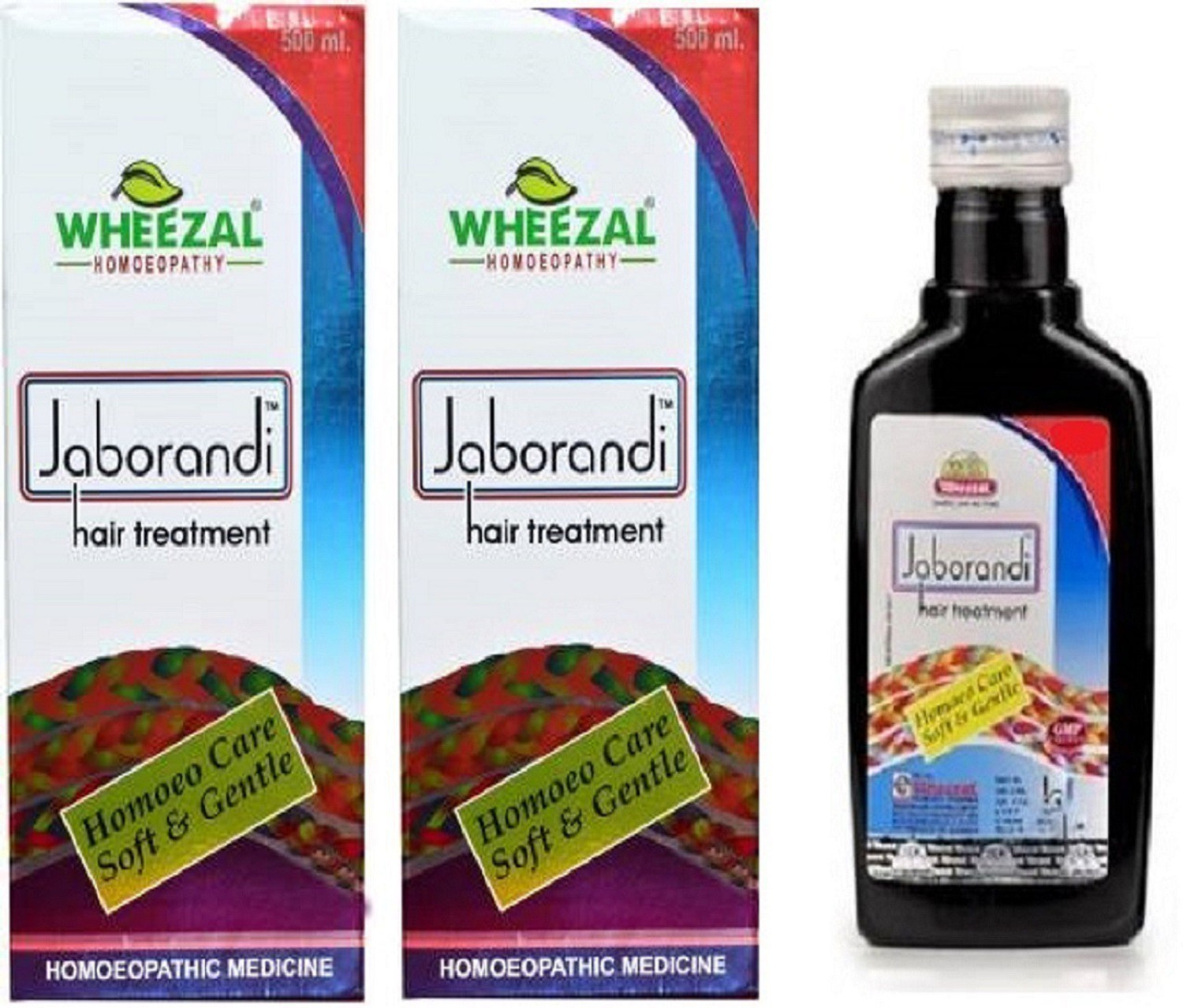 Image of WHEEZAL JABORANDI HAIR TREATMENT-ANTI HAIR FALL 200 ML-PACK OF 3 Hair Oil (600 ml)