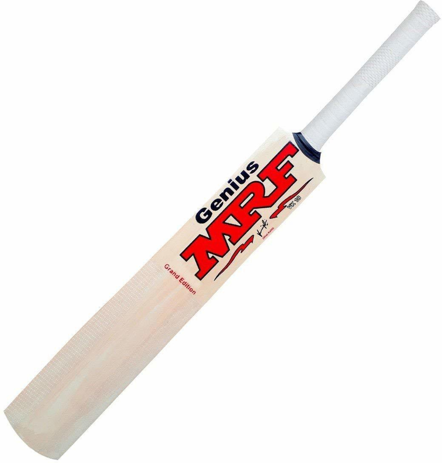 Image of MRF Genius Cricket Bat, Kashmir Willow, Grade 2 (Short Handle) Kashmir Willow Cricket Bat For 15+ Yrs (1.2 kg)