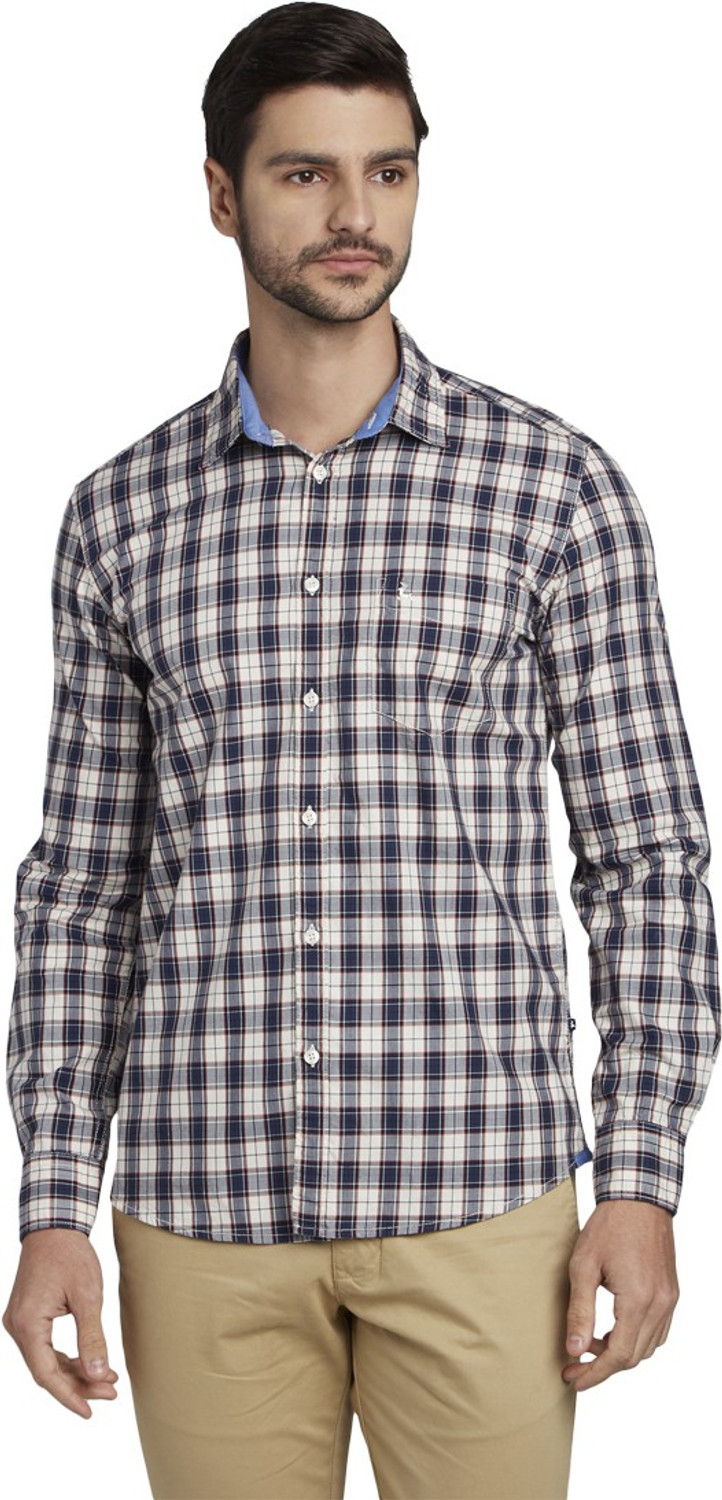 Image of PARX Men Slim Fit Checkered Casual Shirt