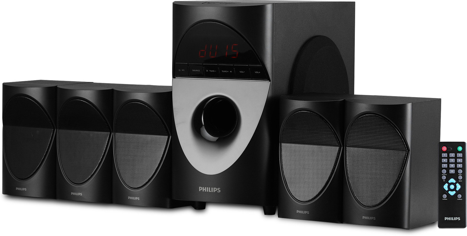Image of PHILIPS HTD5580 1000 W Bluetooth Home Theatre (Black, 5.1 Channel)