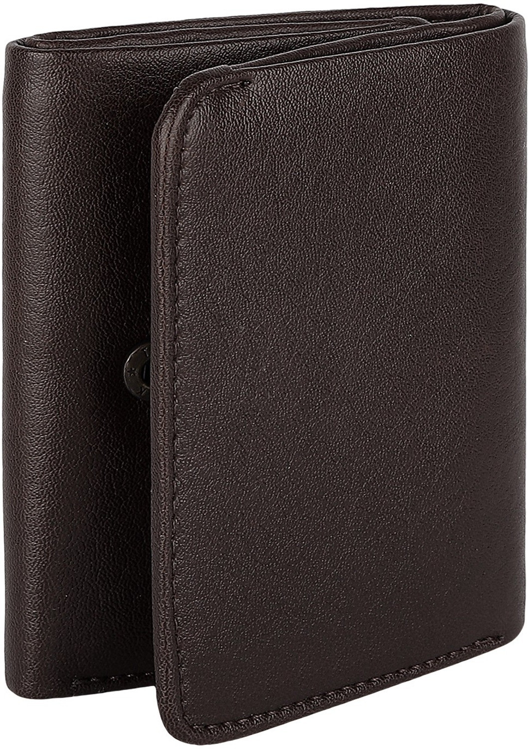 ZACHARIAS Men Brown Genuine Leather Wallet Mini 6 Card Slots - Image 1
