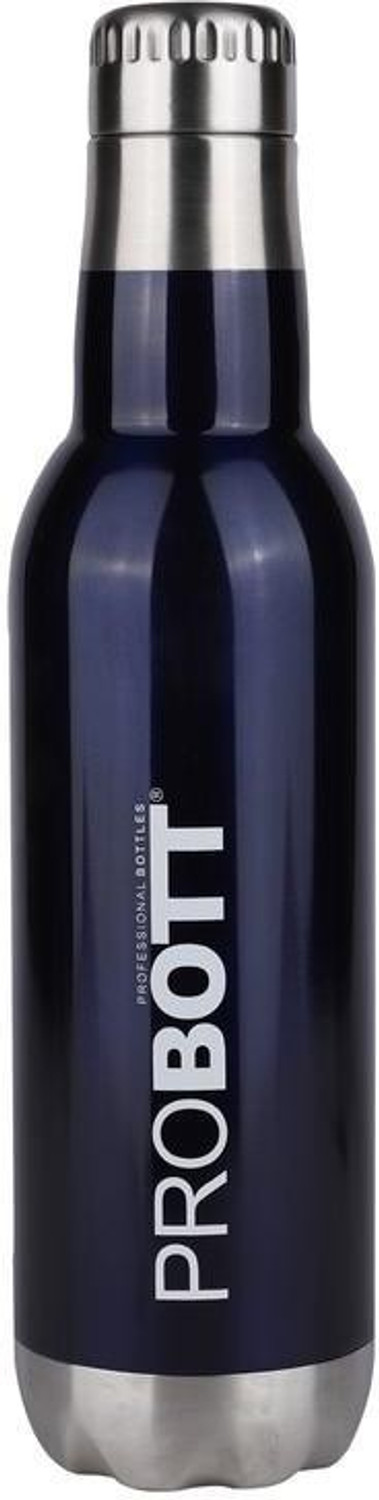 Image of Provo Stainless Steel Vacuum Flask Set with 3 Steel Cups 500 ml Steel Flask (Pack of 1, Black)