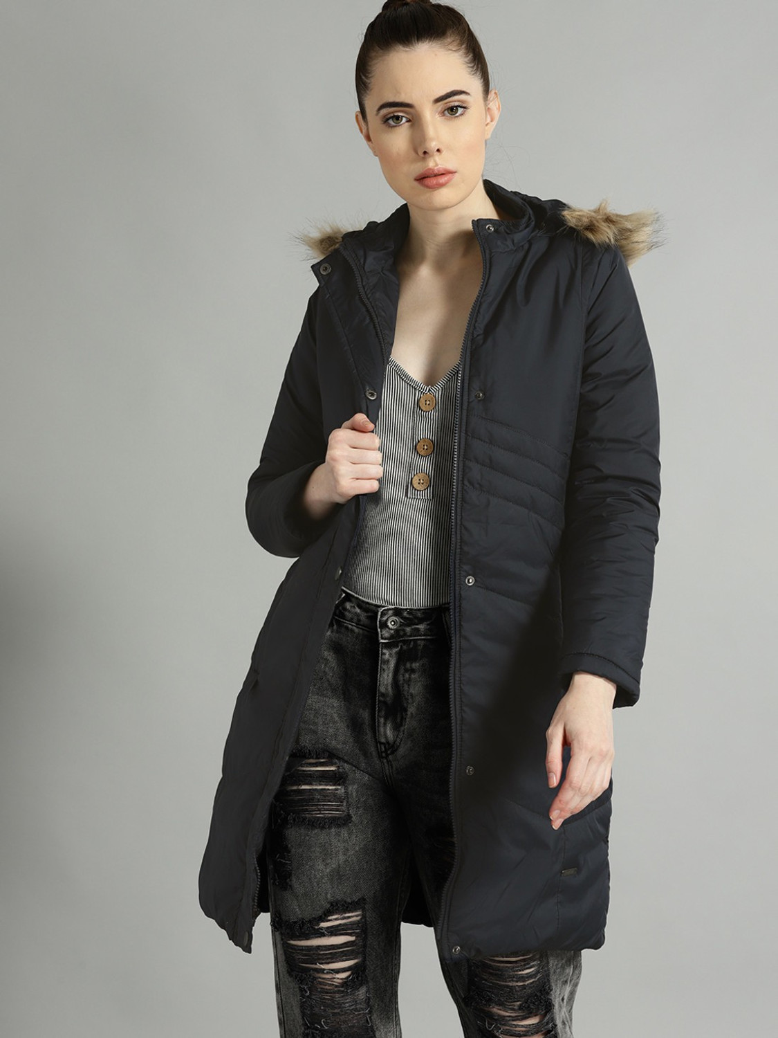 Roadster Women Full Sleeve Solid Jacket - Image 6