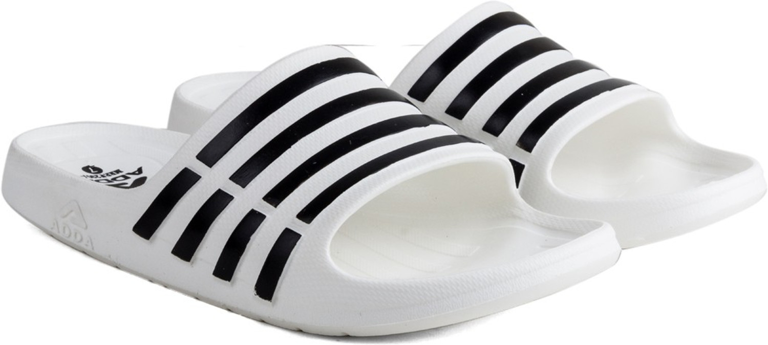 Image of Adda Men Slides (White, Black , 9)