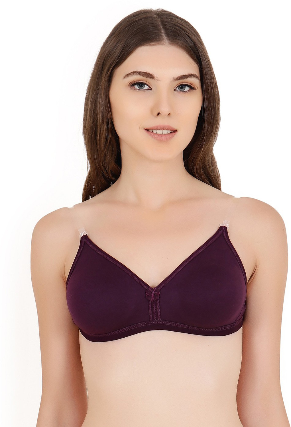 Image of Floret Women T-Shirt Non Padded Bra (White)