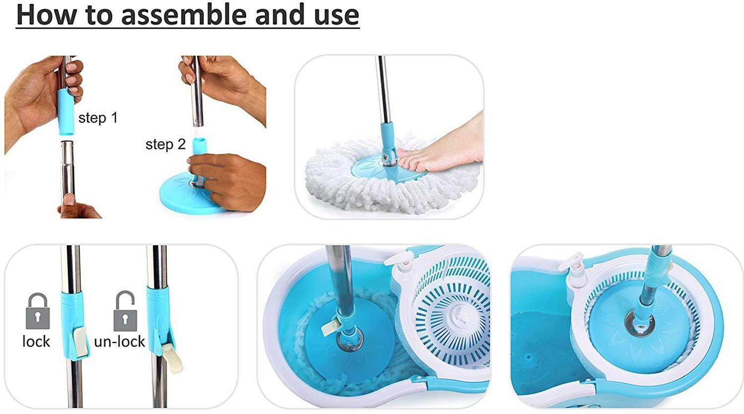 Image of Ganesh Easy clean Mop Rod (Grey)