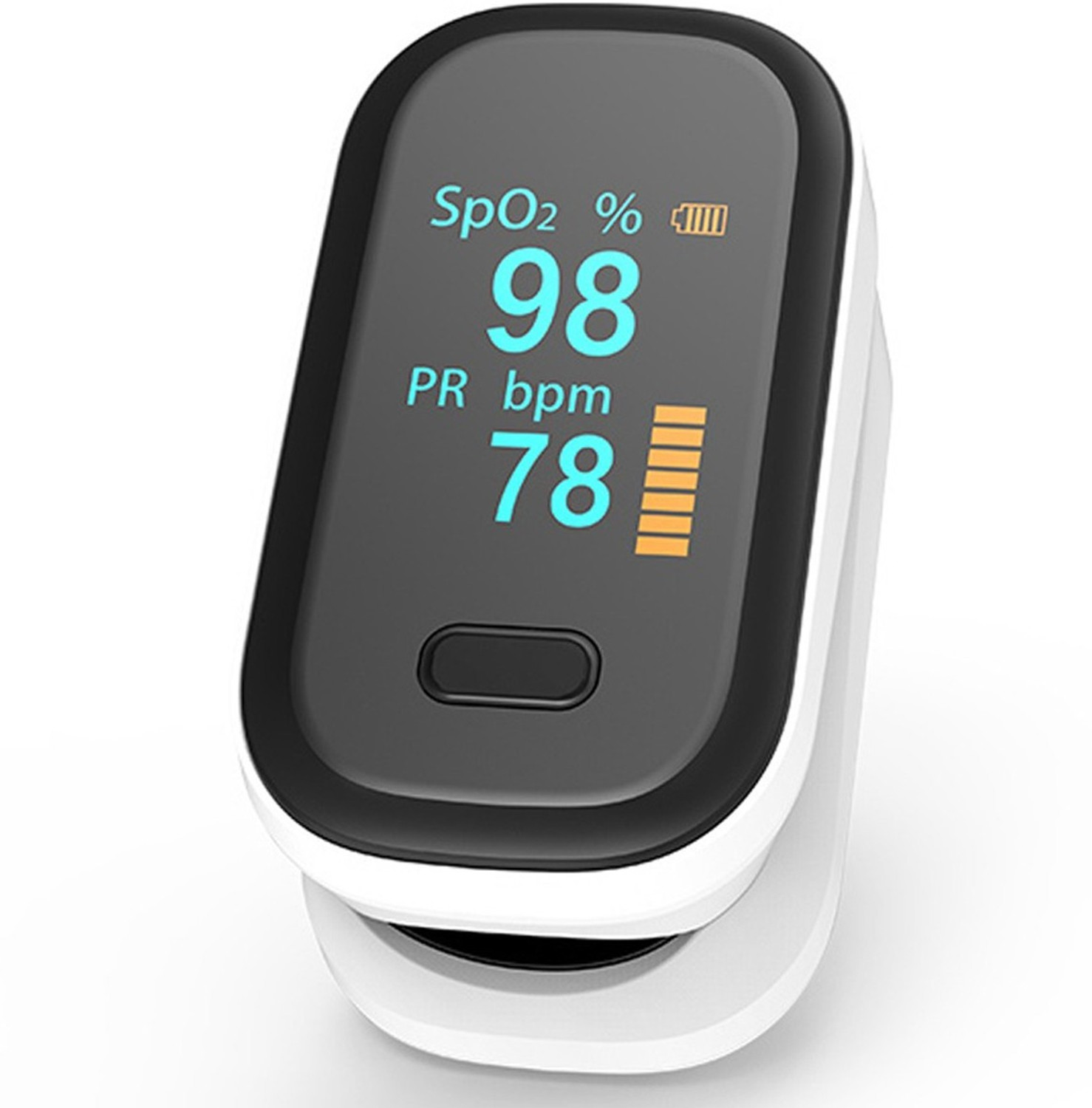 Image of Hicks YK-81 Fingertip Pulse Oximeter with OLED Display & SpO2 /Pulse Rate Monitoring Pulse Oximeter (White)