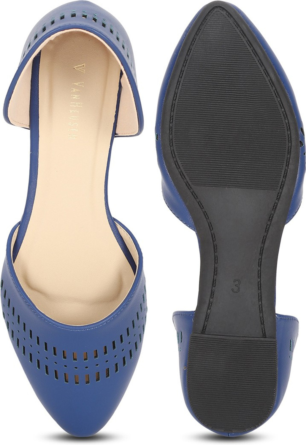 Image of VAN HEUSEN Women Bellies Sandal (Blue , 5)