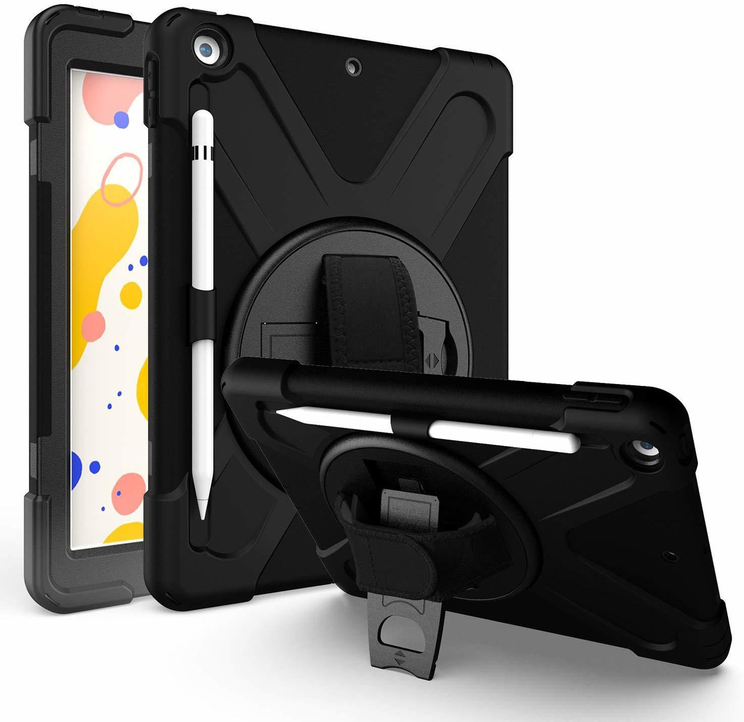 Image of HITFIT Back Cover for Apple iPad Air 10.9 inch (2020) 4th Geeneration (Black, Rugged Armor, Pack of: 1)