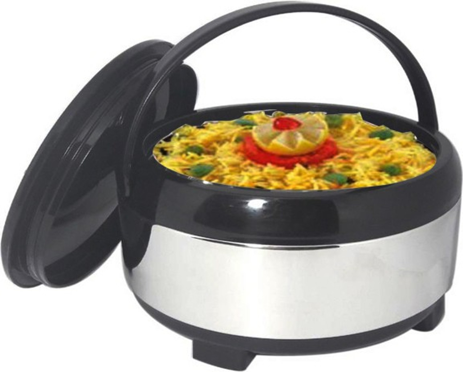 Image of Lehza Gift Set Pack Hot-Pot Insulated Casserole Food Warmer Stainless Steel with Plastic Cover & Bottom | Hot-Pot Insulated Casserole Food Warmer | Gift Set Chapati box Hot-pot Insulated Casserole Thermoware Casserole Cook and Serve Serve Casserole (2500 ml)
