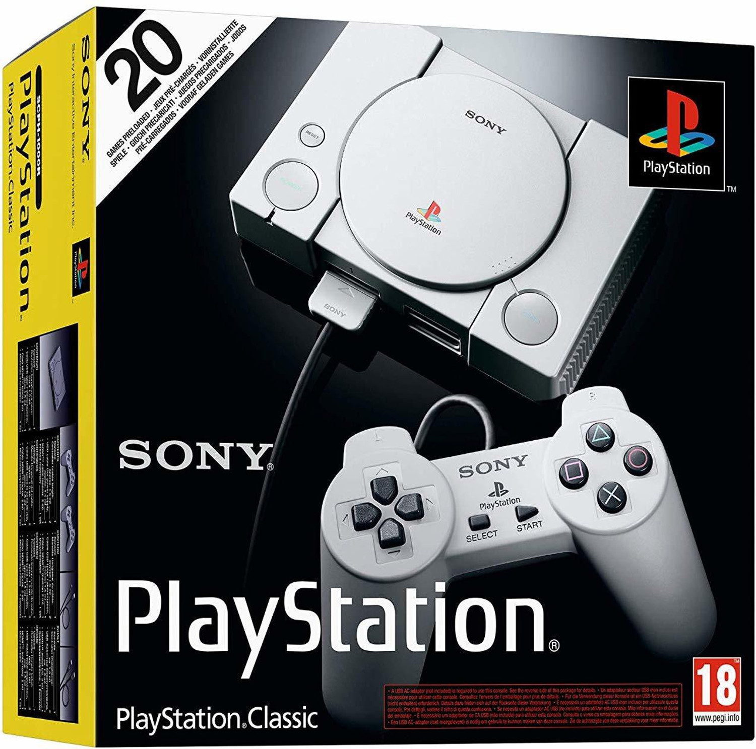 Image of SONY PlayStation Classic Console with 20 Pre-Loaded Games NA GB (Grey)