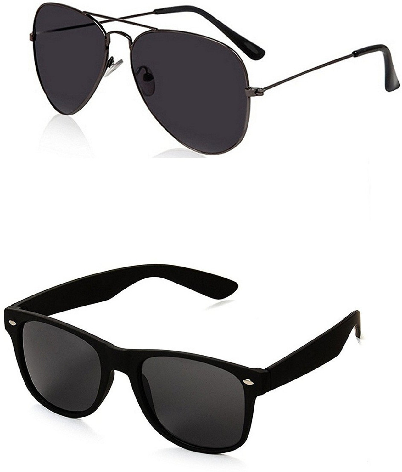 Image of shadz Gradient Wayfarer Sunglasses (55) (For Men & Women, Black)