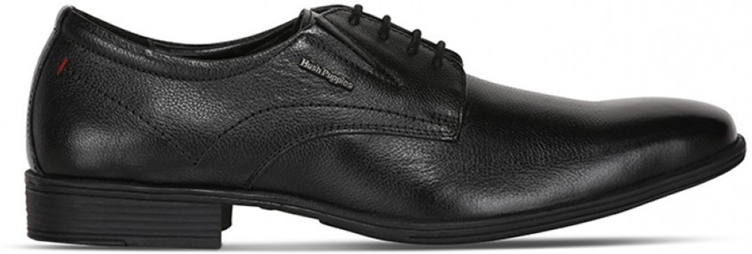 Image of HUSH PUPPIES Men's Boston Lace Up Formal Shoes Derby For Men (Black , 11)