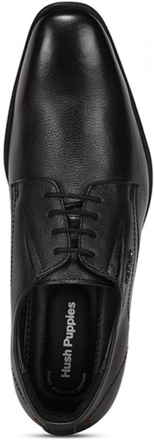 Image of HUSH PUPPIES Men's Boston Lace Up Formal Shoes Derby For Men (Black , 11)