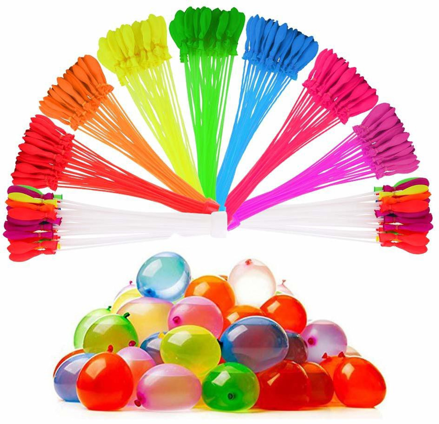 Image of QUIT-X Solid Easy to fill, 60 Seconds Automatic Fill, No Need To Tie Knots Balloon (Multicolor, Pack of 9)