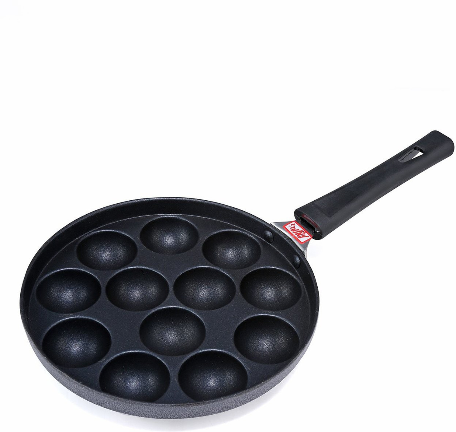 Image of ANJALI DAL12 Appa Patra Diamond Series, Black Tawa 25 cm diameter with Lid (Hard Anodised, Non-stick, Induction Bottom)