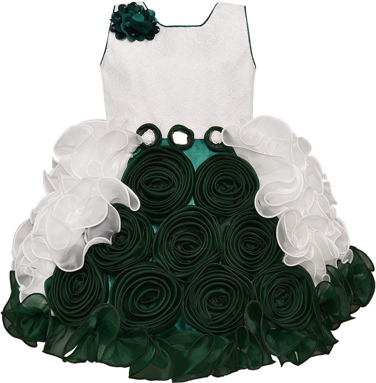 Image of Ministich Baby Girls Midi /Knee Length Party Dress (Yellow, Sleeveless)