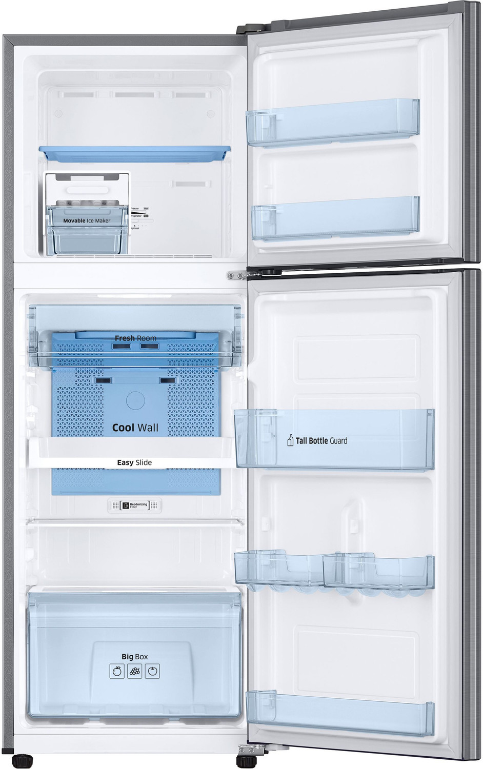 Image of Samsung 253 L Frost Free Double Door 3 Star Refrigerator (Elegant Inox, RT28T3483S8 /HL)