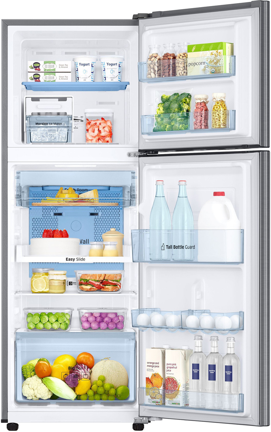 Image of Samsung 253 L Frost Free Double Door 3 Star Refrigerator (Elegant Inox, RT28T3483S8 /HL)