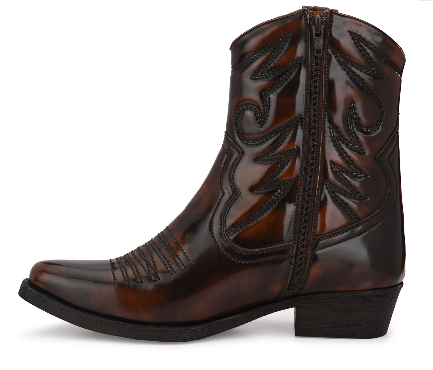Image of Delize cowboy high ankle High Tops For Men (Brown , 11)