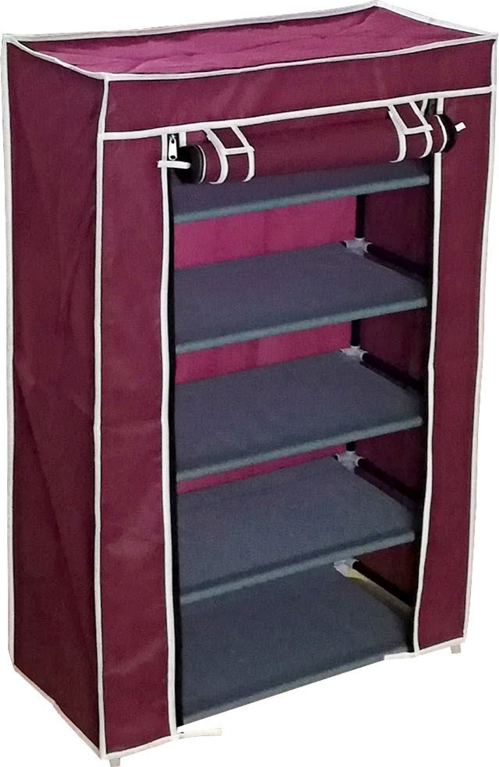 CMerchants 5 SHELF STAND MAROON Metal Collapsible Shoe Stand Price in India - Buy CMerchants 5 SHELF STAND MAROON Metal Collapsible Shoe Stand online at Flipkart.com