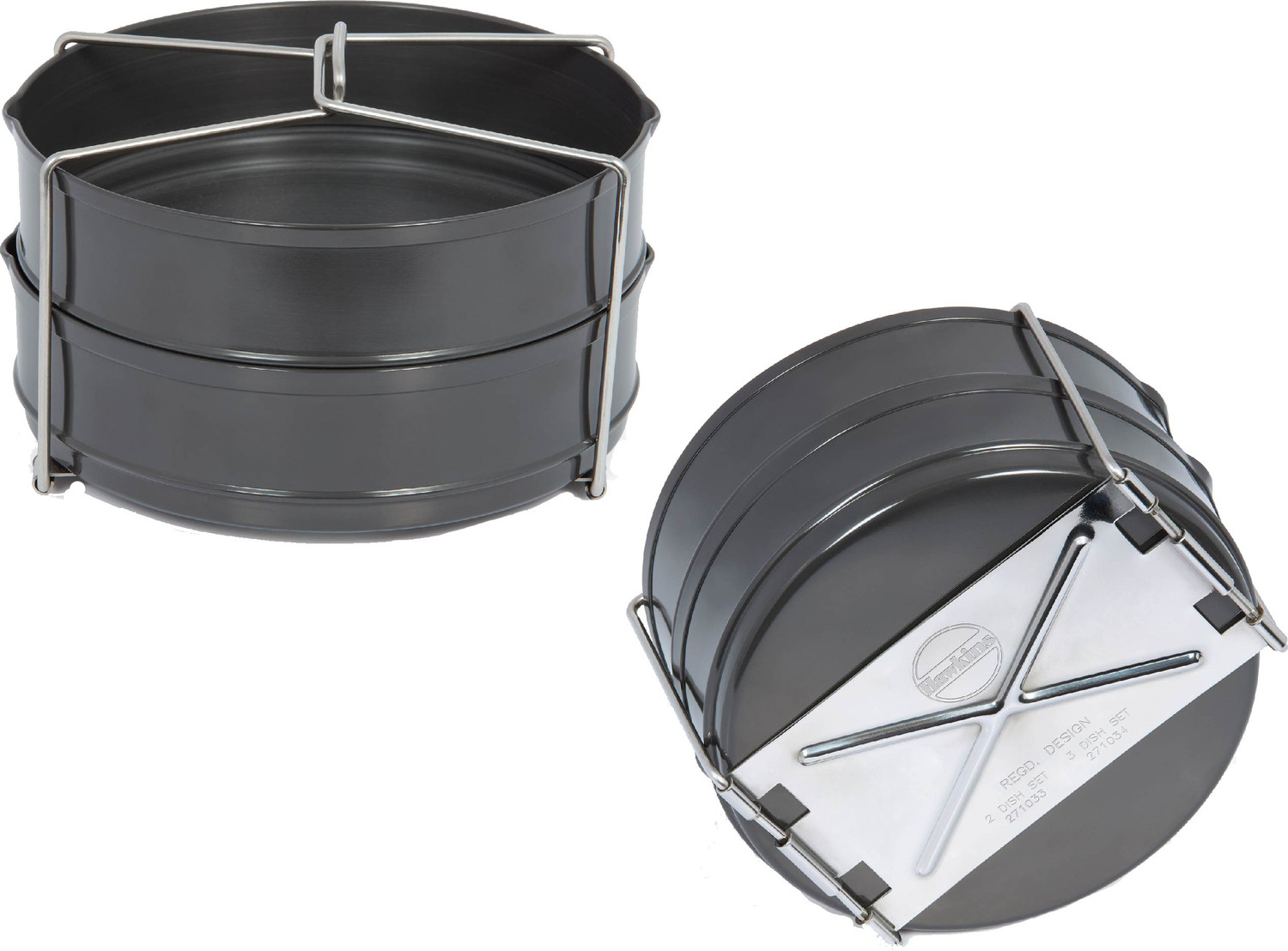 Image of Hawkins Classic 5 Ltr Silver Pressure Cooker With Hard Anodised 2 Pc Separater Cooker Dabba and Stand 5 L Pressure Cooker (Aluminium)