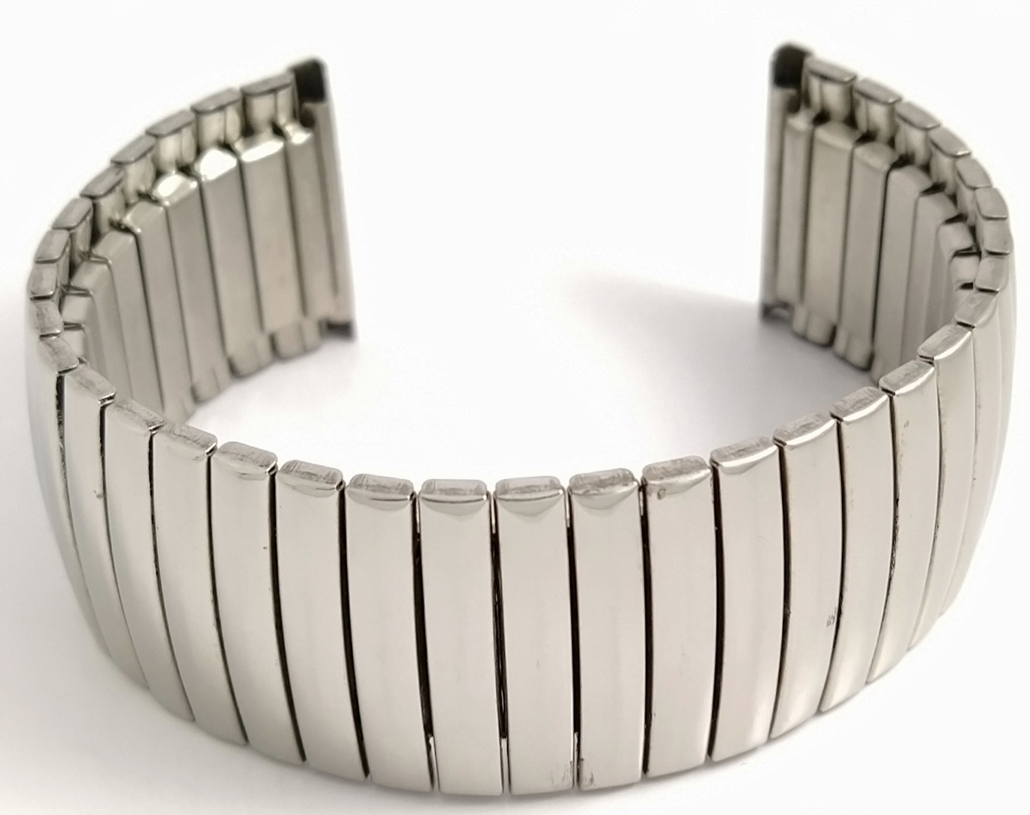 Image of uberjewels Stainless Steel Metal Expansion Watchband / Stretchable band / Expandable / Elastic band for 22mm 22 mm Stainless Steel Watch Strap (Steel)